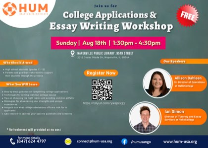 College Application & Essay Writing flyer