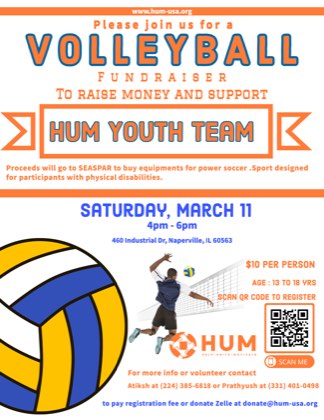 Volleyball Fundraiser flyer